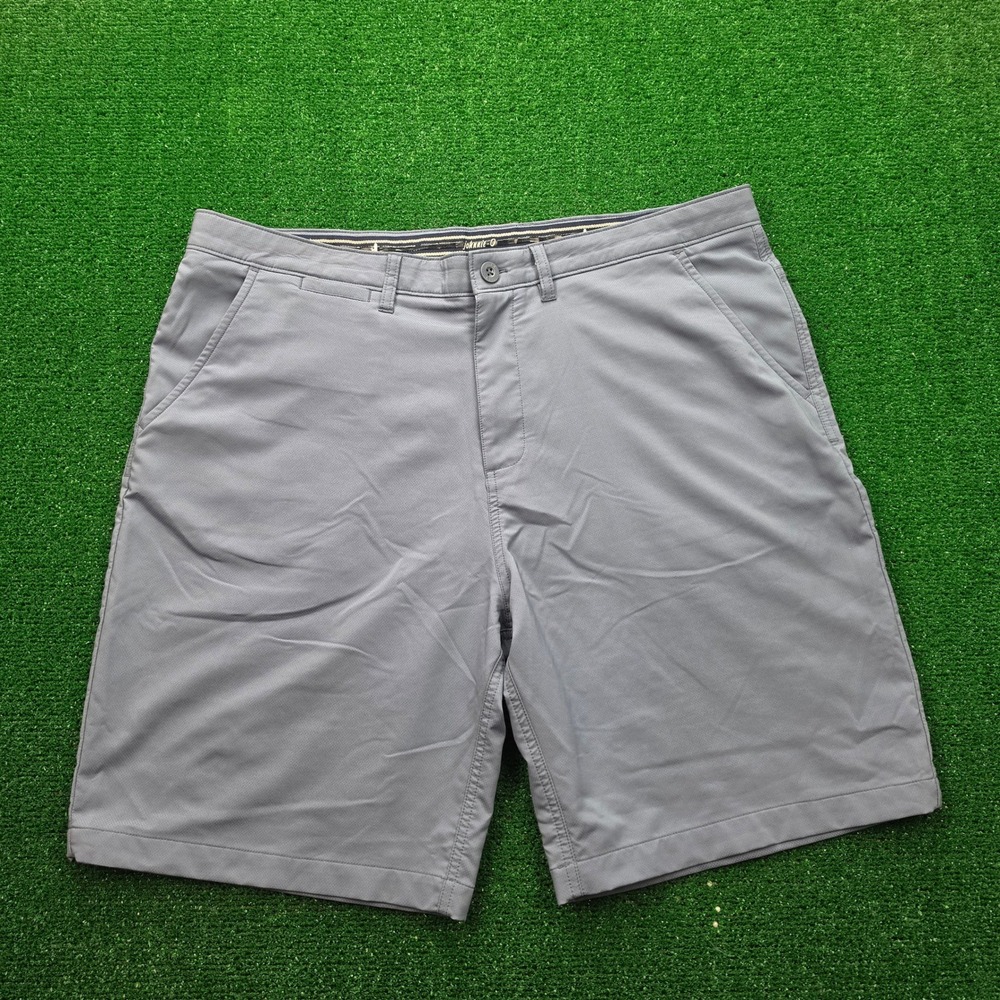 Johnnie-O Prep-Formance Mulligan Golf Shorts Mens 38 Blue Chino Flat Front